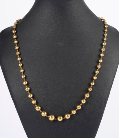 Collier de perles d'or en chute, dit 