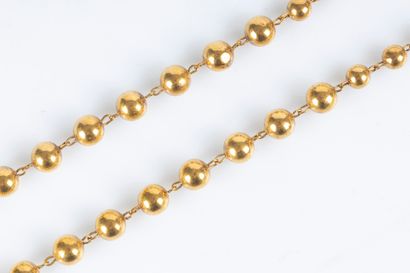 Collier de perles d'or en chute, dit 