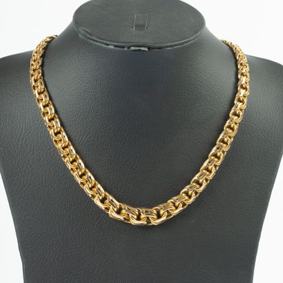Collier en or, maille fantaisie en chute....