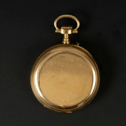 Montre de poche en or, le cache-poussière...