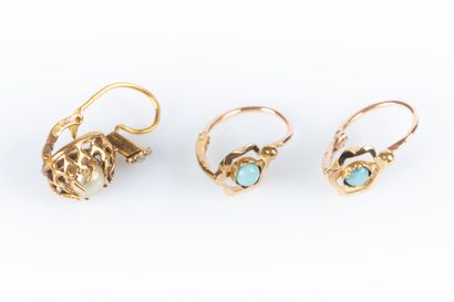 Paire de boucles d'oreilles dormeuses en...