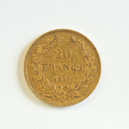 1 monnaie en or: 20 FF 1847 A Louis-Phil...