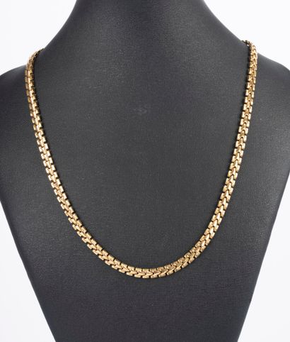 Collier en or maille fantaisie. Années 1940-50....