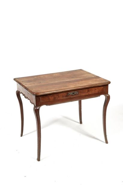 Petite table rectangulaire en bois naturel,...