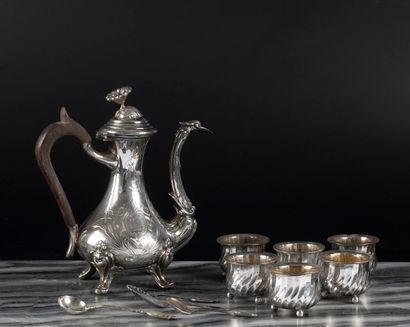 Ensemble en argent: 

. Cafetière égoïste...