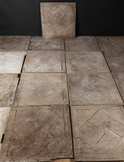 Ensemble de 24 panneaux de parquet Versailles...