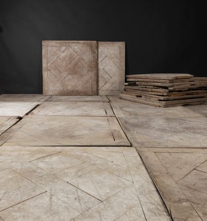 Ensemble de 24 panneaux de parquet Versailles...