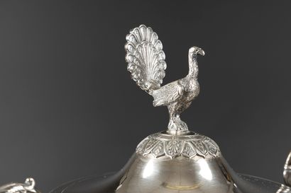 Sucrier ou confiturier en argent ajouré,...