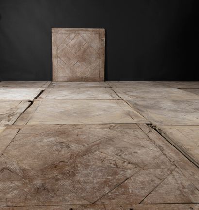 Ensemble de 24 panneaux de parquet Versailles...
