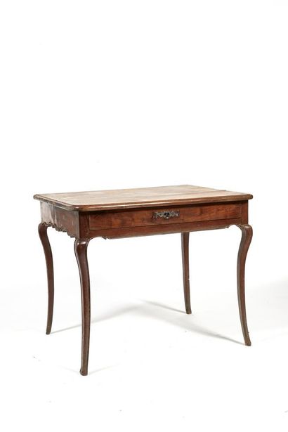 Petite table rectangulaire en bois naturel,...