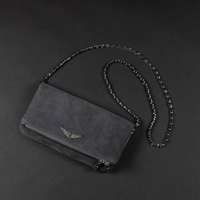 ZADIG ET VOLTAIRE. Sac en cuir suédé marine,...