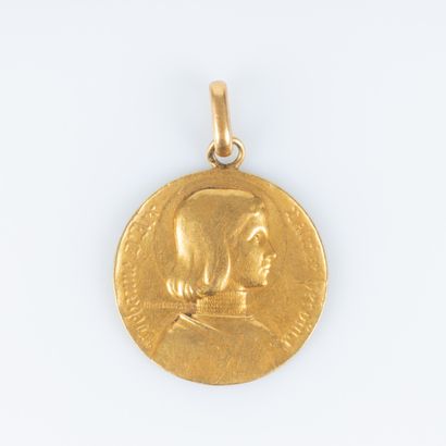 Médaille en or par Dropsy: Jeanne d'Arc....