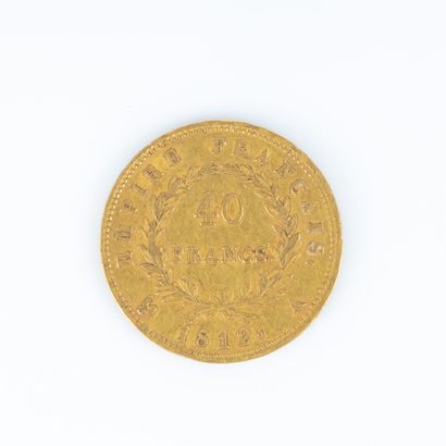 1 monnaie en or : 40 F Napoléon tête laurée...