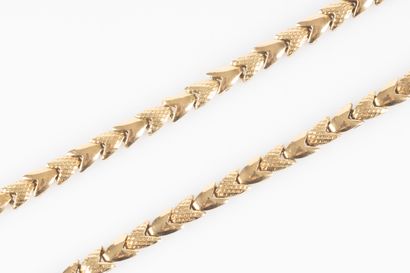 Collier en or 14K maille fantaisie. Long....
