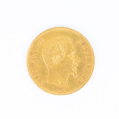 1 monnaie en or : 100 F Napoléon III tête...