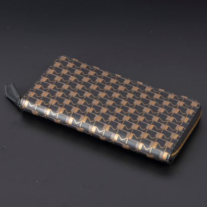MOYNAT. Portefeuille textile enduit monogrammé...