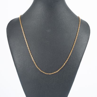Chaîne en or maille forçat. 56 cm - 11,53...