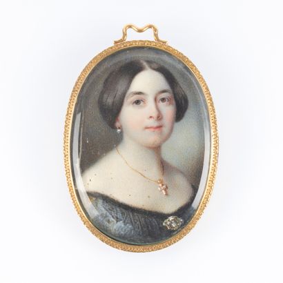 Ecole française du XIXème siècle. Portrait...