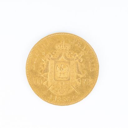 1 monnaie en or : 100 F Napoléon III tête...