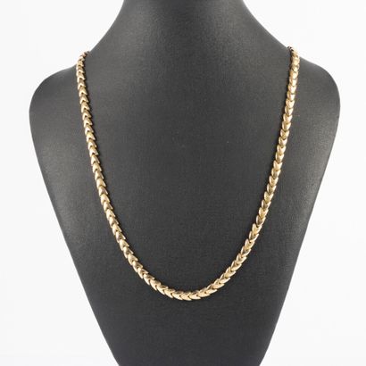 Collier en or 14K maille fantaisie. Long....