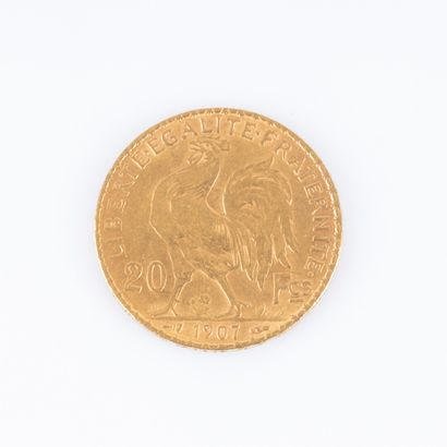 1 monnaie en or: 20 FF coq 1907