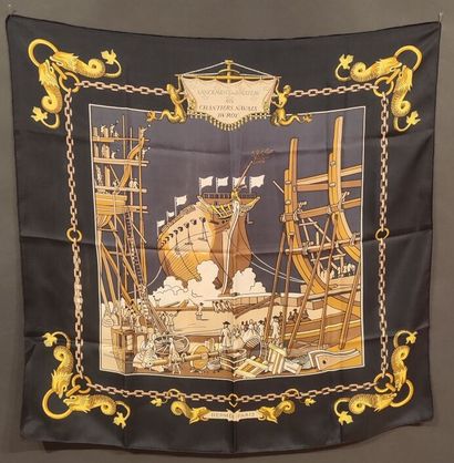 HERMES. Carré de soie: 