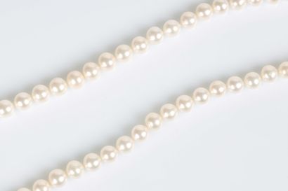 Collier de perles de culture naturelles diamètre...