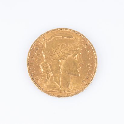 1 monnaie en or: 20 FF coq 1907