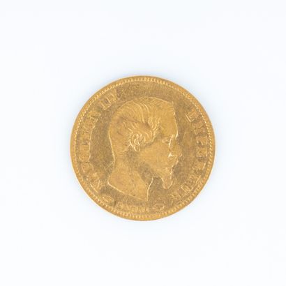 1 monnaie en or : 10 FF Napoléon III tête...
