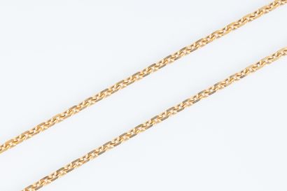 Chaîne en or maille forçat. 56 cm - 11,53...