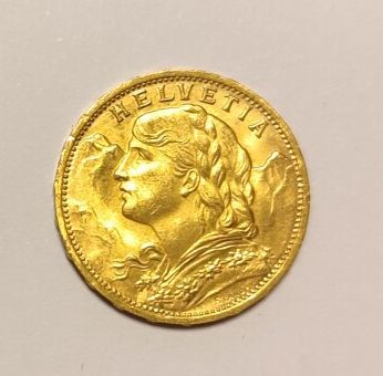 1 monnaie en or: 20 F Suisse 1935