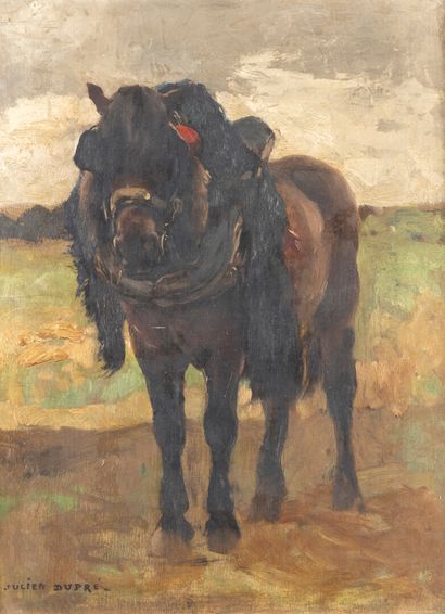 Julien DUPRÉ (1851-1910)

Cheval de trait

Huile...