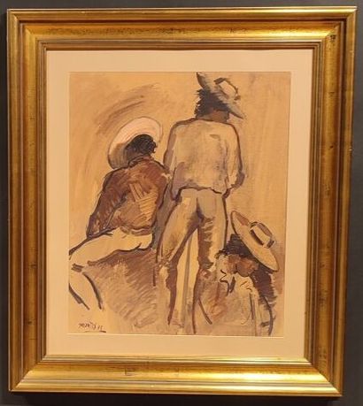 Jesus MONTES IRIBAREN (1940)

Trois hommes

Huile...