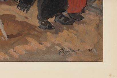 Mathurin MÉHEUT (1882-1958) 
Before the pardon,...