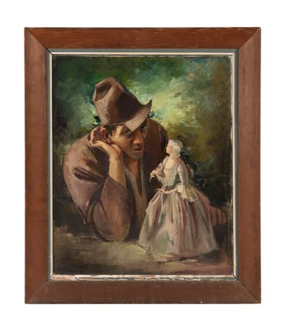 Jean D'ESPARBES (1899-1968)
Man with a doll
Oil...