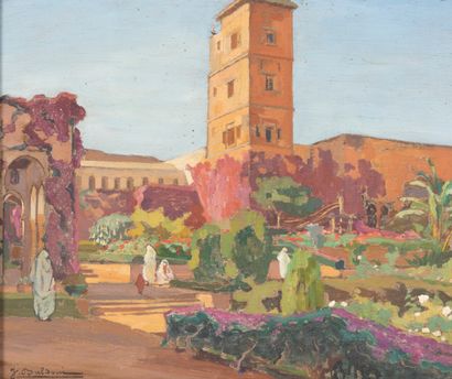 Jean BALDOUI (1890-1955)
Le jardin des Oudayas...