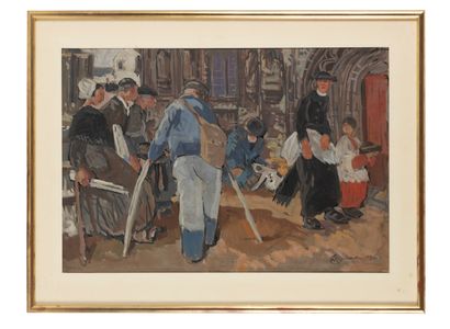 Mathurin MÉHEUT (1882-1958) 
Before the pardon,...