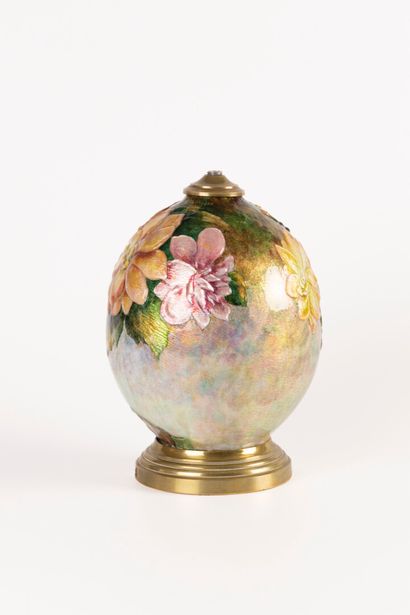 Camille FAURE (1874-1956) Limoges
Ovoid lamp...
