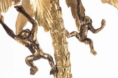 Work of the years 1970/80. Bronze lamp base...