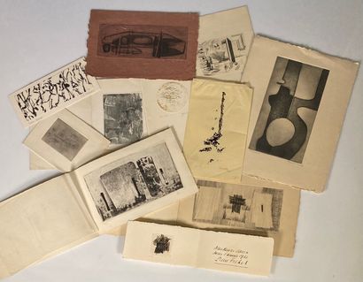 Ensemble de cartons de voeux et de remerciements...