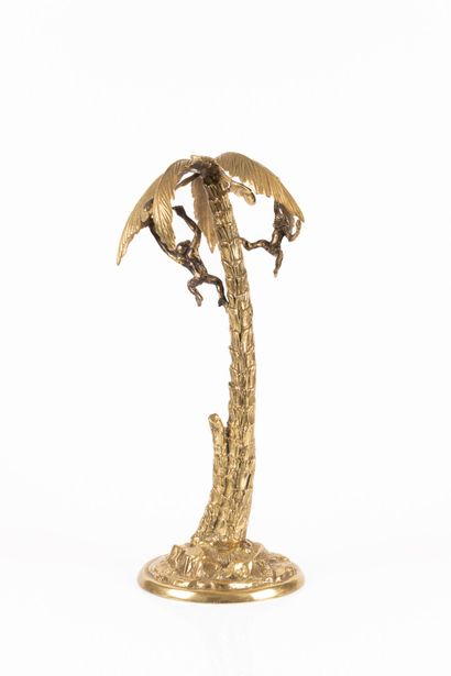 Work of the years 1970/80. Bronze lamp base...