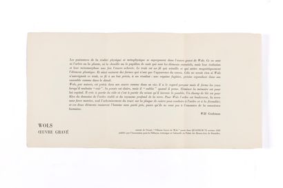Otto WOLS (1913-1951)
Composition
Engraving,...