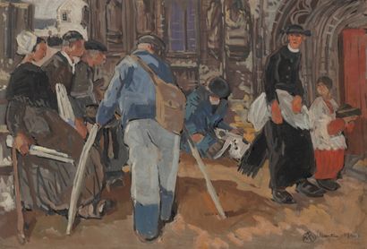 Mathurin MÉHEUT (1882-1958) 
Before the pardon,...