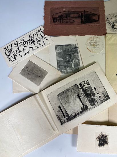 Ensemble de cartons de voeux et de remerciements...