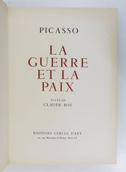 PICASSO (Pablo) & ROY (Claude). The War and...