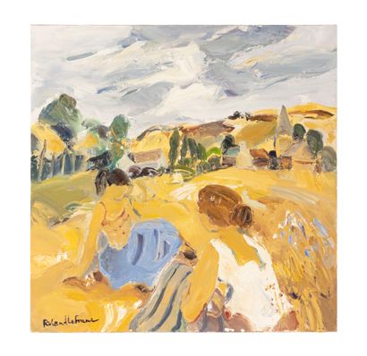 Roland LEFRANC (1931-2000)
Harvest in Meuvaines...