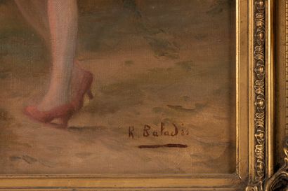 René BALADES (XIX-XXth)
Young woman in pink...