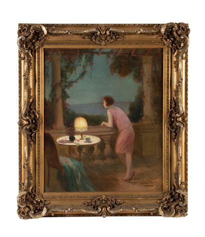 René BALADES (XIX-XXth)
Young woman in pink...