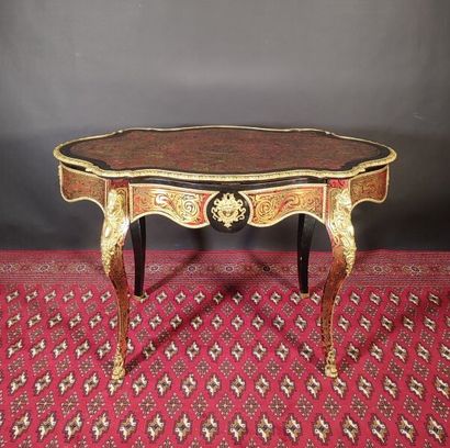 Middle table, violin top, blackened wood...