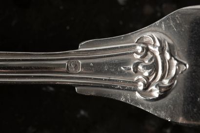 Ensemble de couverts en argent, modèle à...